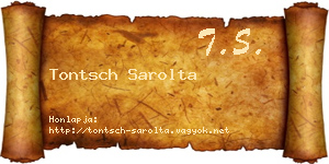 Tontsch Sarolta névjegykártya