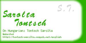 sarolta tontsch business card